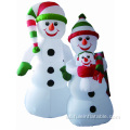 Familia de muñeco de nieve inflable de vacaciones para decoración navideña
